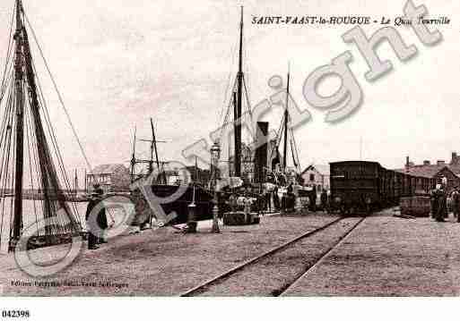 Ville de SAINTVAASTLAHOUGUE, carte postale ancienne