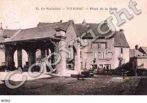 Ville de SALIGNAC, carte postale ancienne