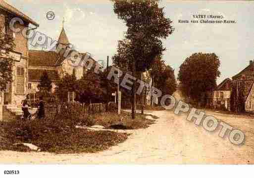 Ville de VATRY, carte postale ancienne