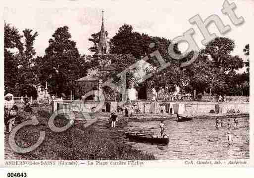 Ville de ANDERNOSLESBAINS, carte postale ancienne