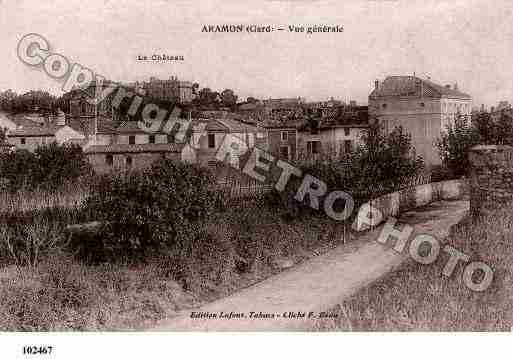 Ville de ARAMON, carte postale ancienne