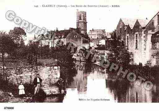 Ville de CLAMECY, carte postale ancienne