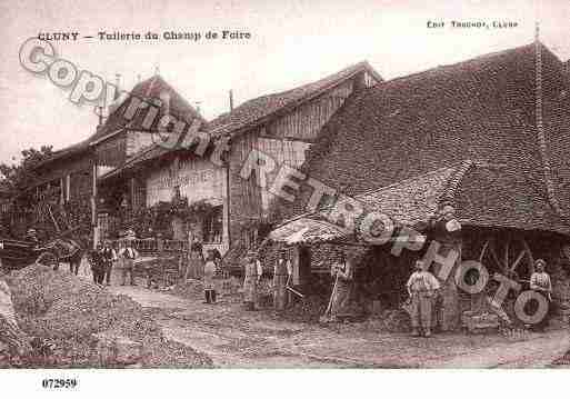 Ville de CLUNY, carte postale ancienne