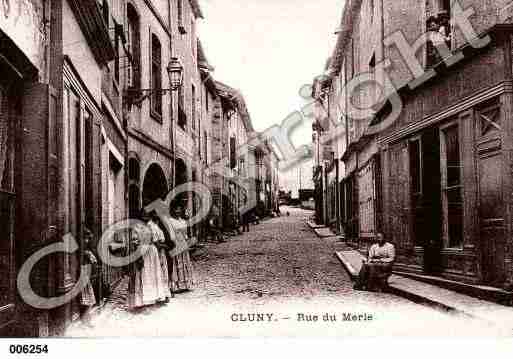 Ville de CLUNY, carte postale ancienne