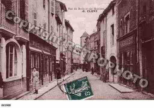 Ville de CLUNY, carte postale ancienne