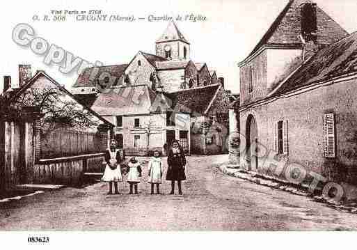 Ville de CRUGNY, carte postale ancienne