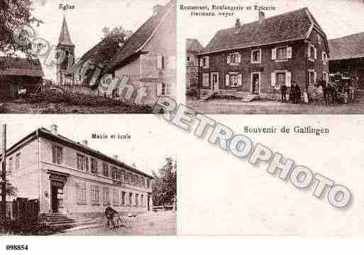 Ville de GALFINGUE, carte postale ancienne