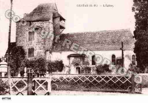 Ville de GESTAS, carte postale ancienne
