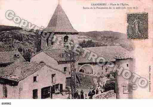 Ville de GRANDRIEU, carte postale ancienne