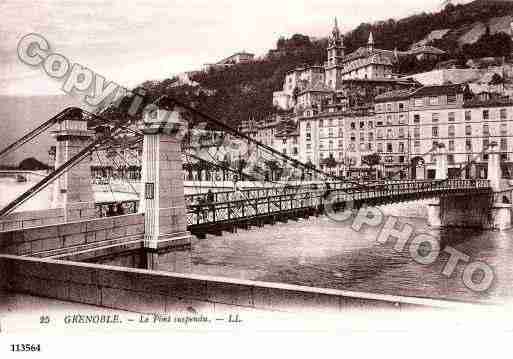 Ville de GRENOBLE, carte postale ancienne