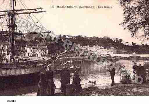 Ville de HENNEBONT, carte postale ancienne