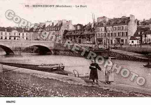 Ville de HENNEBONT, carte postale ancienne