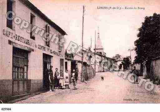 Ville de LIMONS, carte postale ancienne
