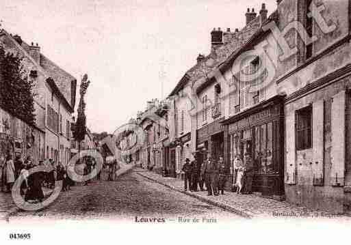 Ville de LOUVRES, carte postale ancienne