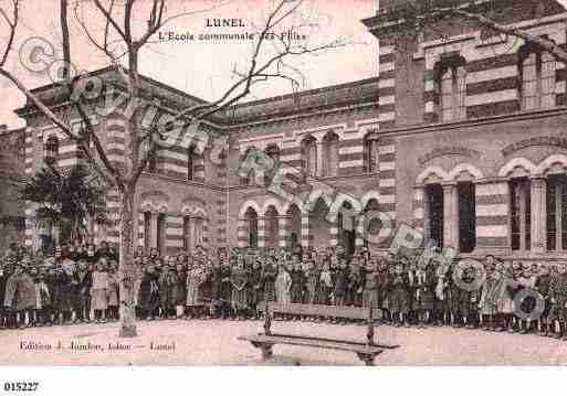 Ville de LUNEL, carte postale ancienne