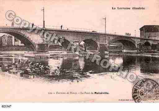 Ville de MALZEVILLE, carte postale ancienne