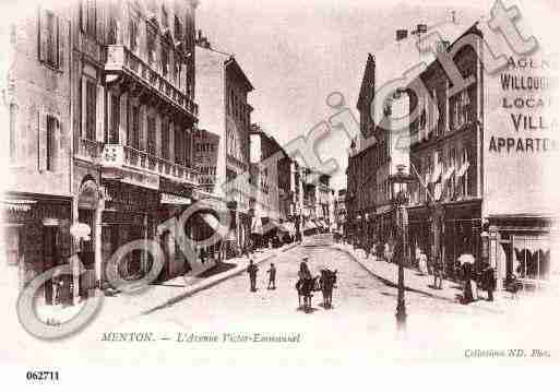 Ville de MENTON, carte postale ancienne