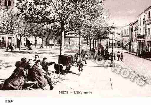 Ville de MEZE, carte postale ancienne