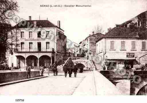 Ville de NERAC, carte postale ancienne