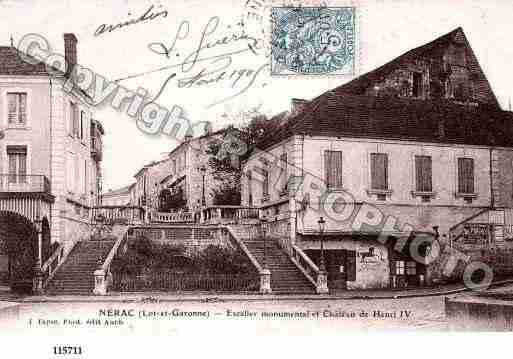 Ville de NERAC, carte postale ancienne