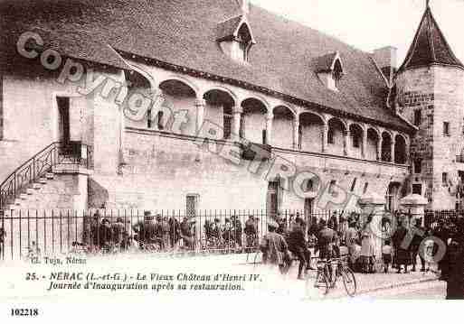 Ville de NERAC, carte postale ancienne