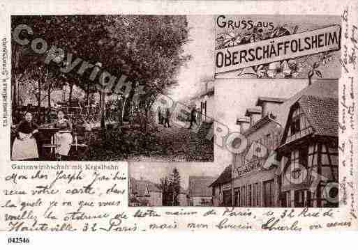 Ville de OBERSCHAEFFOLSHEIM, carte postale ancienne