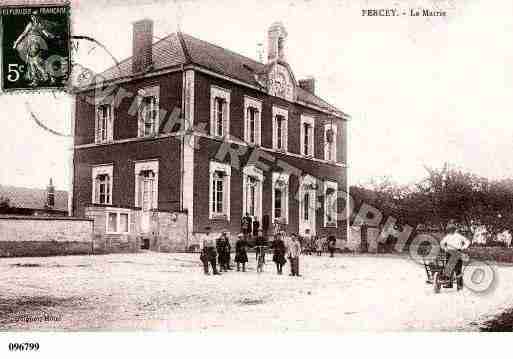 Ville de PERCEY, carte postale ancienne