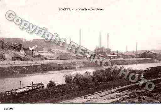 Ville de POMPEY, carte postale ancienne