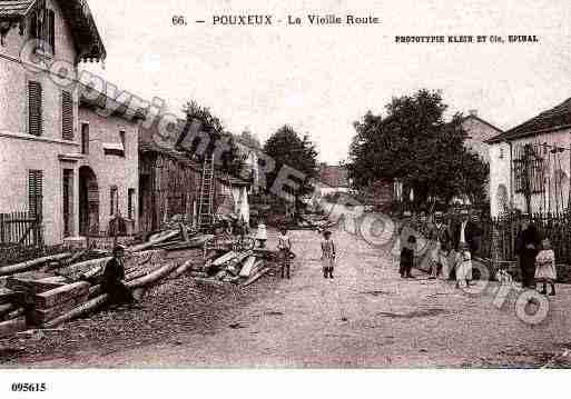 Ville de POUXEUX, carte postale ancienne