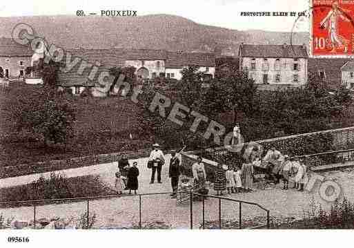 Ville de POUXEUX, carte postale ancienne