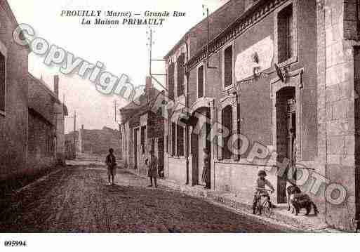 Ville de PROUILLY, carte postale ancienne