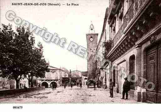 Ville de SAINTJEANDEFOS, carte postale ancienne