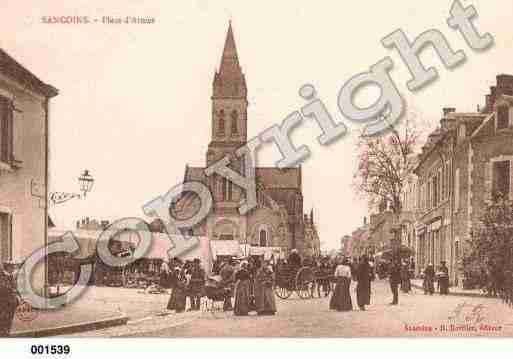 Ville de SANCOINS, carte postale ancienne