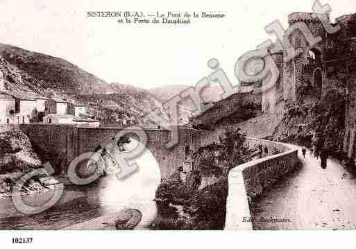 Ville de SISTERON, carte postale ancienne