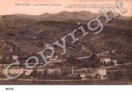 Ville de UCEL, carte postale ancienne