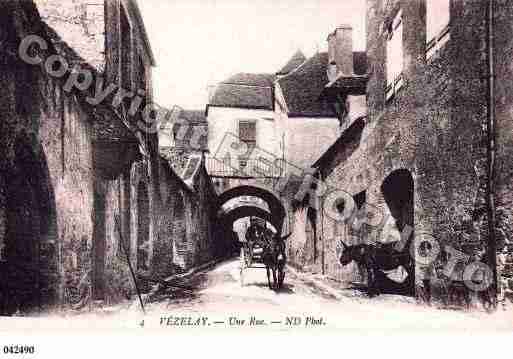 Ville de VEZELAY, carte postale ancienne