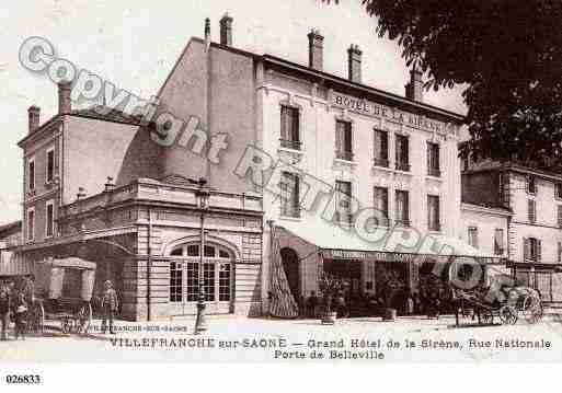 Ville de VILLEFRANCHESURSAONE, carte postale ancienne