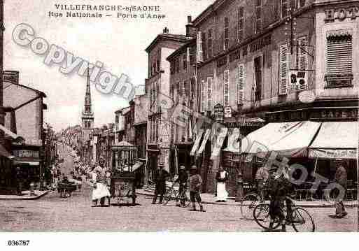 Ville de VILLEFRANCHESURSAONE, carte postale ancienne