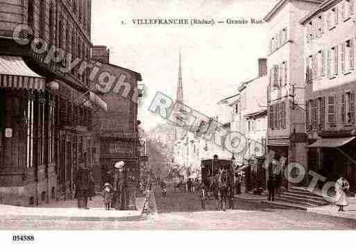 Ville de VILLEFRANCHESURSAONE, carte postale ancienne