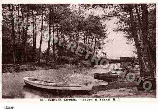 Ville de CARCANS, carte postale ancienne