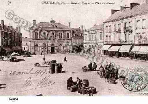 Ville de CHATEAUROUX, carte postale ancienne