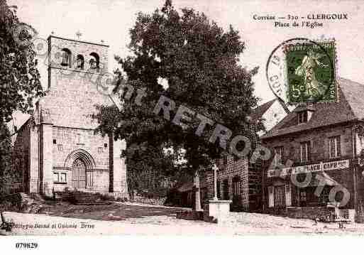 Ville de CLERGOUX, carte postale ancienne