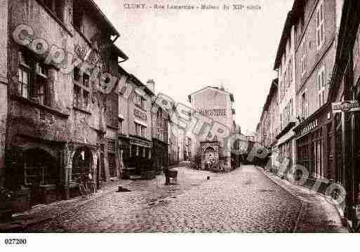 Ville de CLUNY, carte postale ancienne