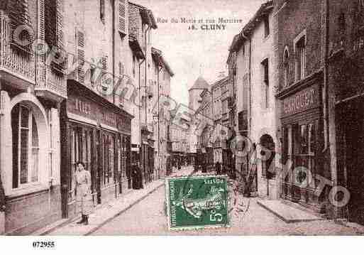 Ville de CLUNY, carte postale ancienne