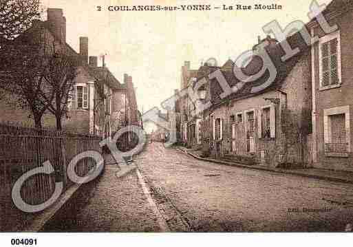 Ville de COULANGESSURYONNE, carte postale ancienne