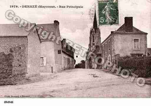 Ville de DENAZE, carte postale ancienne