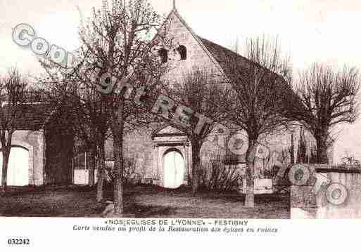 Ville de FESTIGNY, carte postale ancienne