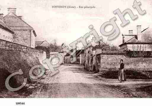 Ville de FONTENOY, carte postale ancienne