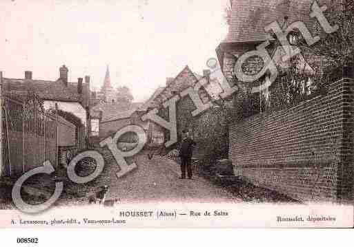 Ville de HOUSSET, carte postale ancienne