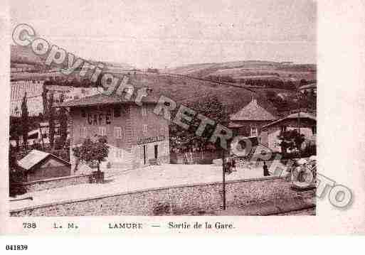 Ville de LAMURESSURAZERGUES, carte postale ancienne